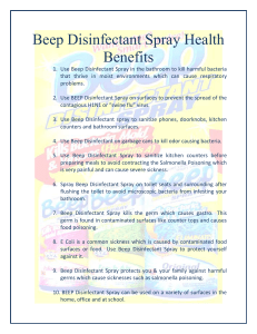 Beep Disinfectant Spray Health Benefits