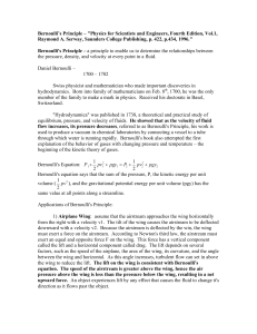Bernoulli`s Principle – "Physics for Scientists