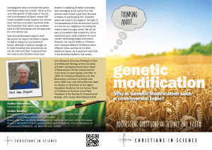 Genetic Modification - Christians in Science