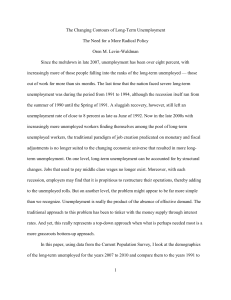 The Changing Contours of Long-Term Unemployment The Need for