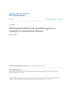 Rheumatoid arthritis and myasthenia gravis as examples of