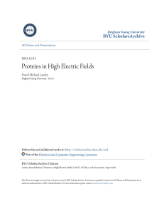 Proteins in High Electric Fields - BYU ScholarsArchive