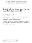 Growth of the inner core in the mean
