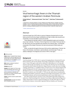 Viral hemorrhagic fevers in the Tihamah region of the western
