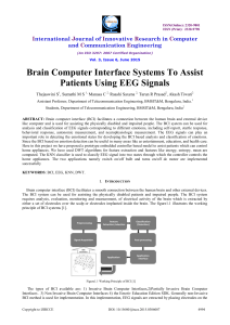 Brain Computer Interface Systems To Assist Patients Using EEG
