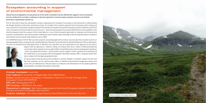 Ecosystem accounting in support of environmental management