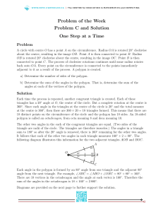 Problem of the Week Problem C and Solution One Step at a