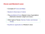 Forces and newton`s laws