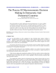 The Process Of Macroeconomic Decision Making In Democratic And