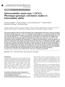 Spinocerebellar ataxia type 1 (SCA1): Phenotype-genotype