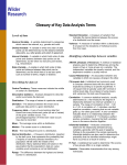 Glossary of Key Data Analysis Terms