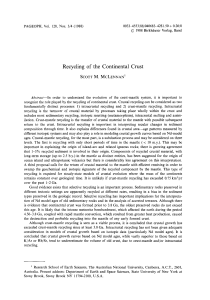 Recycling of the continental crust | SpringerLink