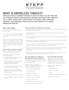 what is smokeless tobacco?