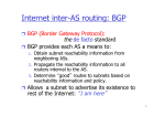 BGP - Internet Network Architectures