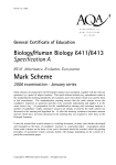 A-level Human Biology Mark scheme Unit 5 - Inheritance