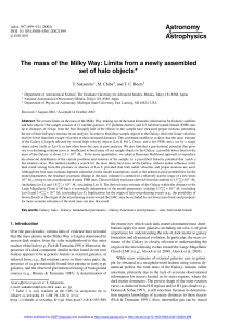 The mass of the Milky Way: Limits from a newly assembled set of