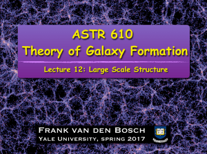 ASTR 610 Theory of Galaxy Formation