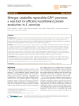 Nitrogen catabolite repressible GAP1 promoter, a new tool for