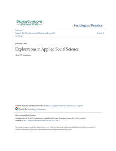 Explorations in Applied Social Science