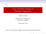 From Sentiment Analysis to Preference Aggregation