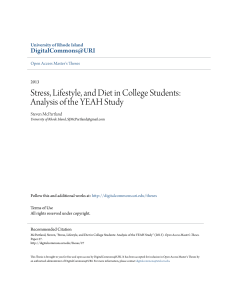 Stress, Lifestyle, and Diet in College Students