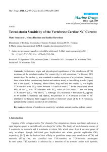 Tetrodotoxin Sensitivity of the Vertebrate Cardiac Na+ Current