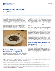 Puréed Foods And Fiber - EDIS