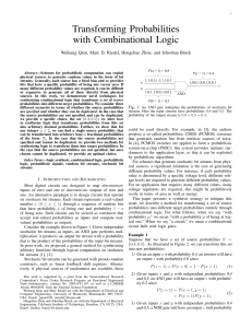 Transforming Probabilities with Combinational Logic