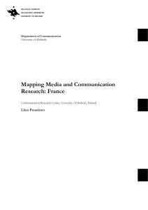 Mapping Media and Communication Research: France