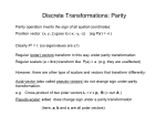 Discrete Transformations: Parity