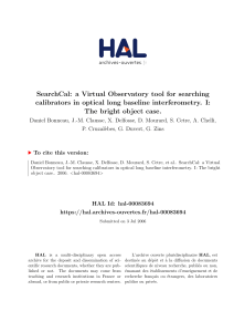 SearchCal: a Virtual Observatory tool for searching - HAL-Insu