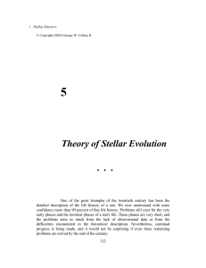 Chapter 5 Theory of Stellar Evolution