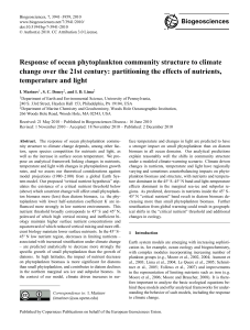 Response of ocean phytoplankton community structure to climate