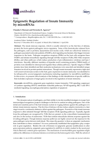 Epigenetic Regulation of Innate Immunity by microRNAs