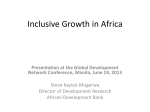 Inclusive Growth in Africa - Global Development Network