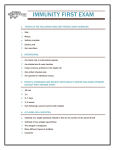 immunity first exam