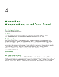 Observations: Changes in Snow, Ice and Frozen Ground