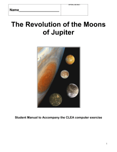 The Revolution of the Moons of Jupiter