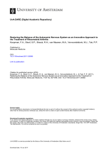 Restoring the Balance of the Autonomic Nervous System as an