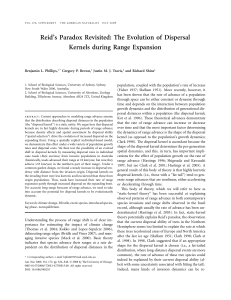 Reid`s Paradox Revisited: The Evolution of Dispersal Kernels during