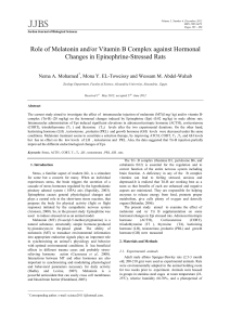 Role of Melatonin and/or Vitamin B Complex against Hormonal