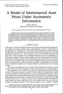 A Model of Intertemporal Asset Prices Under Asymmetric