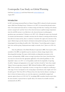 Contropedia: Case Study on Global Warming