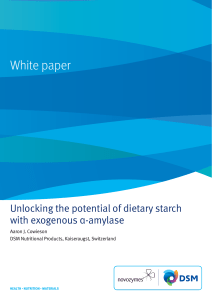 Unlocking the potential of dietary starch with exogenous α