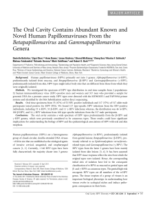 The Oral Cavity Contains Abundant Known and