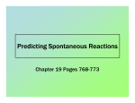 Predicting Spontaneous Reactions