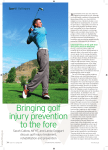 Bringing golf injury prevention to the fore