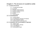 Chapter 3. The structure of crystalline solids