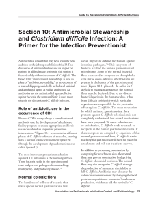 Antimicrobial Stewardship and Clostridium difficile Infection