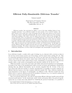 Efficient Fully-Simulatable Oblivious Transfer∗